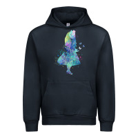 Navy watercolor splatter alice in wonderland t shirt design Urban Hoodie - PixelWave