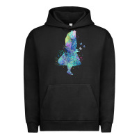Pigment Black watercolor splatter alice in wonderland t shirt design Urban Hoodie - PixelWave