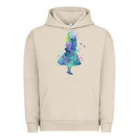 Pigment French Oak watercolor splatter alice in wonderland t shirt design Urban Hoodie - PixelWave