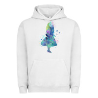 Pigment Lunar Rock watercolor splatter alice in wonderland t shirt design Urban Hoodie - PixelWave