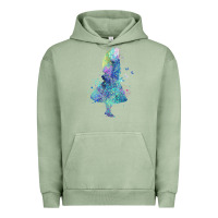 Pigment Oil Green watercolor splatter alice in wonderland t shirt design Urban Hoodie - PixelWave