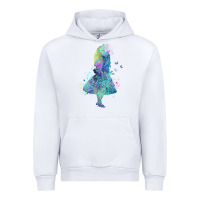 White watercolor splatter alice in wonderland t shirt design Urban Hoodie - PixelWave
