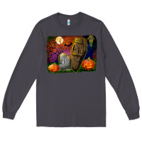 Smoke headstone and coffin background Long Sleeve Tee - BundleAndBundleShop