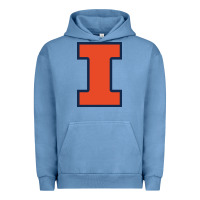 Pigment Pebble Blue illinois fighting illini Urban Hoodie - PixelWave