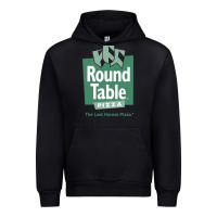 Black round table pizza Urban Hoodie - PixelWave