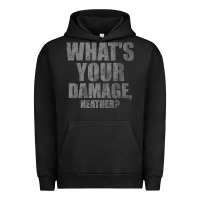 Pigment Black what's your damage, heather   heathers Urban Hoodie - PixelWave