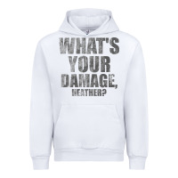 White what's your damage, heather   heathers Urban Hoodie - PixelWave