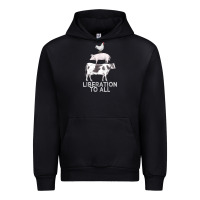 Black liberation to all vegan vegetarian food animal love Urban Hoodie - PixelWave