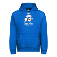 Liberation To All Vegan Vegetarian Food Animal Love Urban Hoodie | Teevron