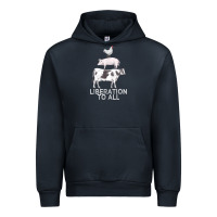Navy liberation to all vegan vegetarian food animal love Urban Hoodie - PixelWave