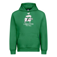 Emerald liberation to all vegan vegetarian food animal love Urban Hoodie - PixelWave