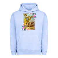Pigment Grape Ice St Michael the Archangel - Protector Catholic Church Angel Urban Hoodie - PixelWave