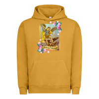 Pigment Peanut Butter St Michael the Archangel - Protector Catholic Church Angel Urban Hoodie - PixelWave