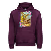 Mauve Wine St Michael the Archangel - Protector Catholic Church Angel Urban Hoodie - PixelWave