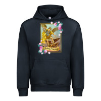 Navy St Michael the Archangel - Protector Catholic Church Angel Urban Hoodie - PixelWave