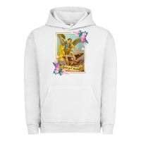 Pigment Lunar Rock St Michael the Archangel - Protector Catholic Church Angel Urban Hoodie - PixelWave