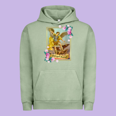 St Michael The Archangel - Protector Catholic Church Angel Urban Hoodie Designed By Pixelwave