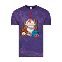 Cloud Purple Baseball Frappe Coffee Vintage Tee - FaDigitalArtStudio