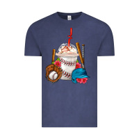 Vintage Denim Baseball Frappe Coffee Vintage Tee - FaDigitalArtStudio