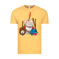 Vintage Mustard Baseball Frappe Coffee Vintage Tee - FaDigitalArtStudio