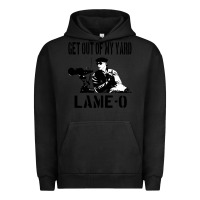 Pigment Black get out of my yard lame o the burbs quote the burbs Urban Hoodie - Craftify