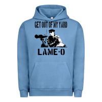 Pigment Pebble Blue get out of my yard lame o the burbs quote the burbs Urban Hoodie - Craftify
