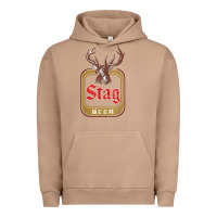 Pigment Burro Vintage Stag Beer, distressed Urban Hoodie - Craftify