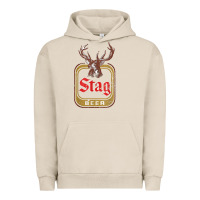 Pigment French Oak Vintage Stag Beer, distressed Urban Hoodie - Craftify