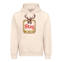 Sandshell Vintage Stag Beer, distressed Urban Hoodie - Craftify
