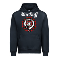 Navy MacDuff Clan Scottish Name Coat Of Arms Tartan Urban Hoodie - Craftify