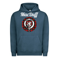 Pigment Midnight Navy MacDuff Clan Scottish Name Coat Of Arms Tartan Urban Hoodie - Craftify