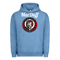 Pigment Pebble Blue MacDuff Clan Scottish Name Coat Of Arms Tartan Urban Hoodie - Craftify