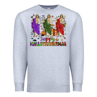 Heather Grey san judas happy  hallothanksmas Premium Sweatshirt - JahusDesignShop