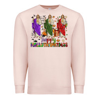 Pale Pink san judas happy  hallothanksmas Premium Sweatshirt - JahusDesignShop