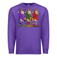 Purple san judas happy  hallothanksmas Premium Sweatshirt - JahusDesignShop