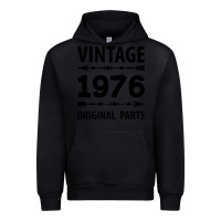 Black VINTAGE 1976 ORIGINAL PARTS Urban Hoodie - Craftify