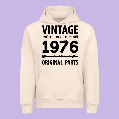Vintage 1976 Original Parts Urban Hoodie Designed By Craftify