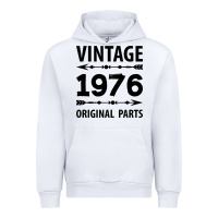 White VINTAGE 1976 ORIGINAL PARTS Urban Hoodie - Craftify