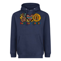Navy peace love sunshine Heavyweight Hoodie - JahusDesignShop