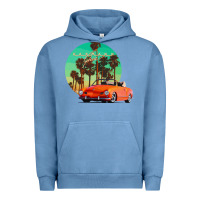Pigment Pebble Blue karmann ghia sunset palm love quote Urban Hoodie - Craftify