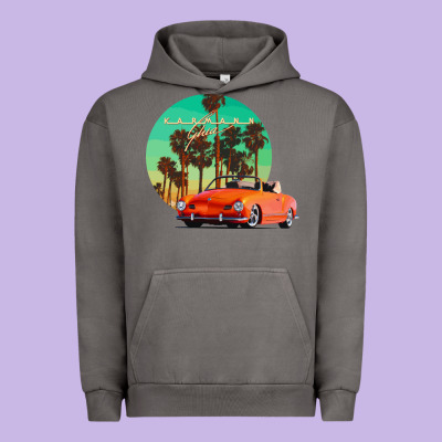 Karmann Ghia Sunset Palm Love Quote Urban Hoodie Designed By Craftify