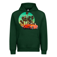 Forest Green karmann ghia sunset palm love quote Urban Hoodie - Craftify