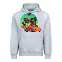 Heather Grey karmann ghia sunset palm love quote Urban Hoodie - Craftify
