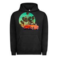 Pigment Black karmann ghia sunset palm love quote Urban Hoodie - Craftify