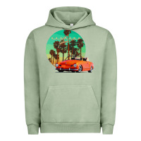 Pigment Oil Green karmann ghia sunset palm love quote Urban Hoodie - Craftify