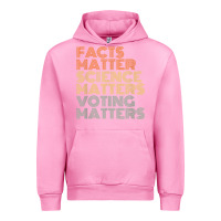 Fuchsia Pink facts matter science matters voting matters liberal democrat t shirt c Urban Hoodie - Craftify