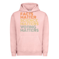 Pigment Salmon facts matter science matters voting matters liberal democrat t shirt c Urban Hoodie - Craftify