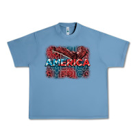Pebble Blue America america america america 4th of july Urban Heavy Tee - FaDigitalArtStudio