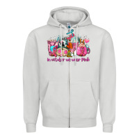 Dove Grey western cancer  in october we wear pink coffee cups with ribbons Zipper Hoodie - AdoDesignShop