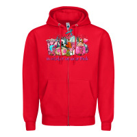 Red western cancer  in october we wear pink coffee cups with ribbons Zipper Hoodie - AdoDesignShop